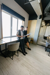 office workers doing brainstorming