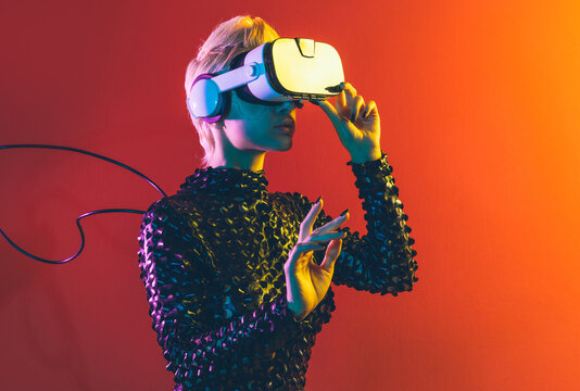 Representation of a bionic super human with advanced technology parts