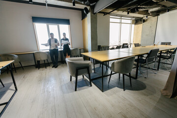 office workers doing brainstorming