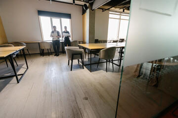 office workers doing brainstorming