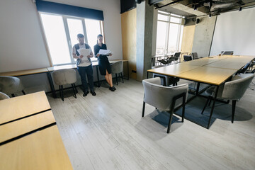 office workers doing brainstorming