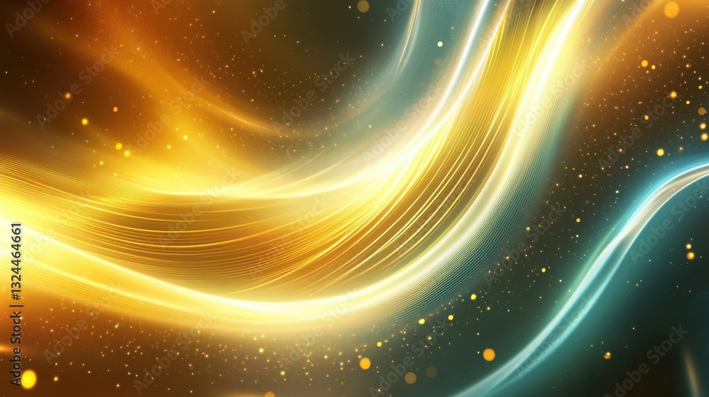 Poster abstract bright background with wavy lines