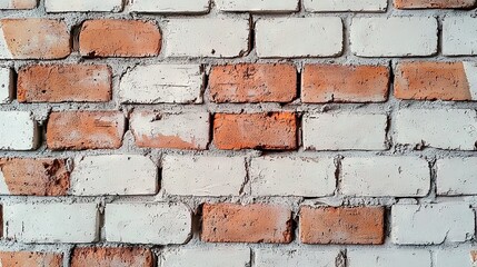 Obraz premium Exposed brick wall texture indoor setting photography rustic environment close-up view architectural concept