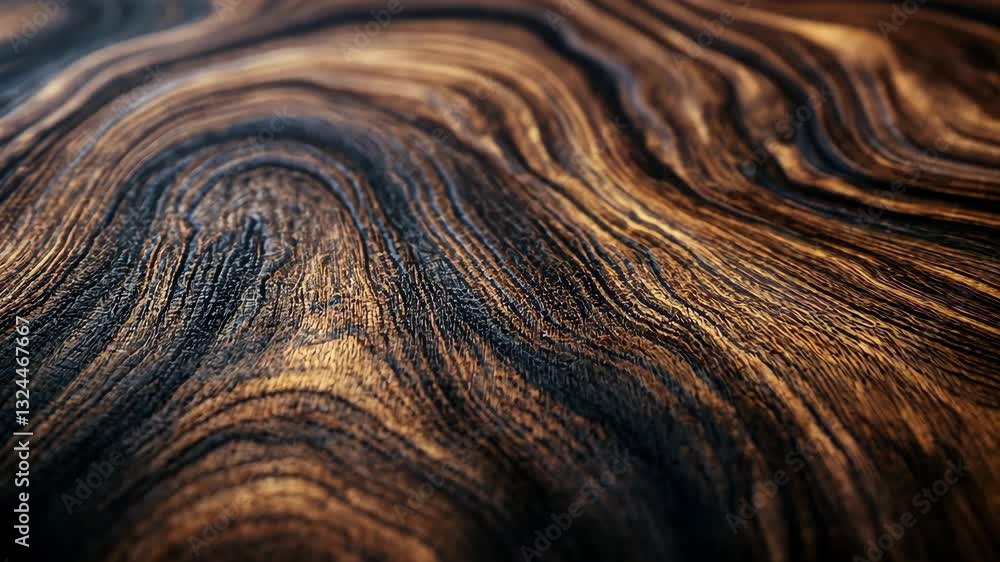 Poster dynamic flow of abstract wooden textures with swirling patterns and rich tones