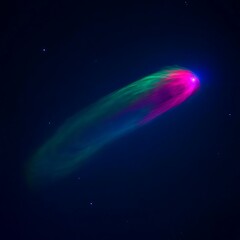 Comet streaks across night sky. (1)