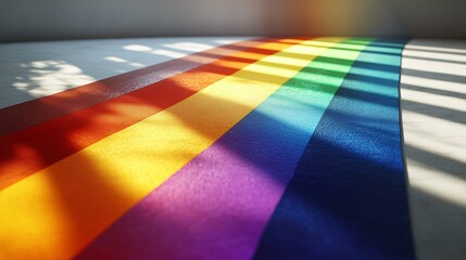 Sunlight casting a colorful rainbow reflection on a surface, symbolizing diversity, hope, and positivity.
