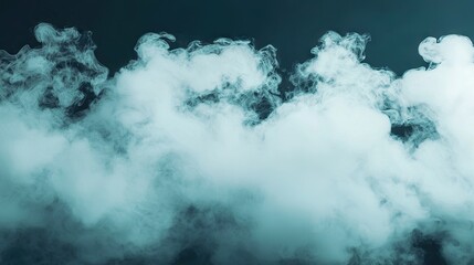 Fototapeta premium Mysterious smoke clouds rising studio background abstract photography dark environment top-down view atmospheric concept
