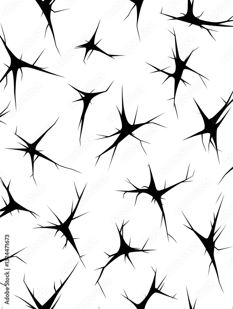 Aufkleber seamless pattern with sharp splinter shapes in bold black and white contrast