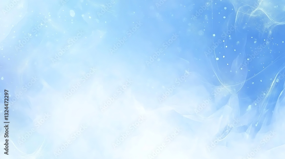 Poster serene azure gradient background with delicate ethereal light effects