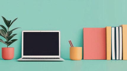 Minimalist online classroom interface with clear, flat visuals, balanced typography, and subtle design accents, Digital Classroom, Minimalist clarity
