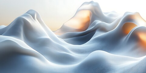Obraz premium Sunlit, abstract, snowy peaks