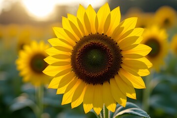 Obraz premium Close up of sunflower. Beautiful flower background. Natural concept