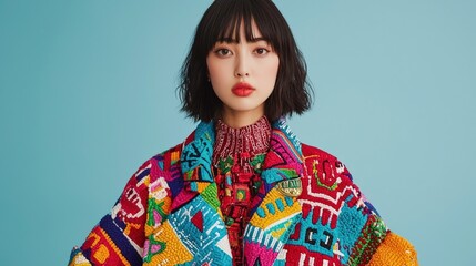 Bold fashion statements featuring oversized coats and unique accessories