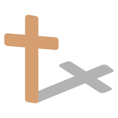 Obraz premium cross on with shadow 