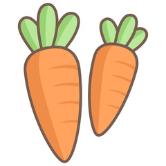 vector illustration of a carrot