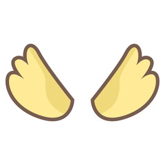 Yellow wings vector