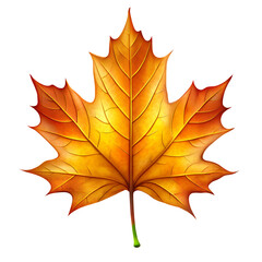 Autumn maple leaves isolated on white background.AI Generated