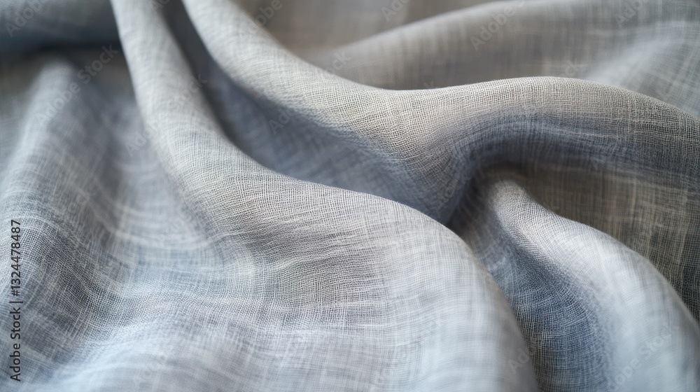 Poster Soft texture of gray fabric with a subtle sheen creating a smooth and calm surface perfect for background