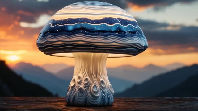Digital mushroom animaion