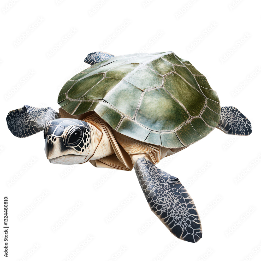 Poster charming turtle resting on a black background showcasing its unique patterns and features in a close