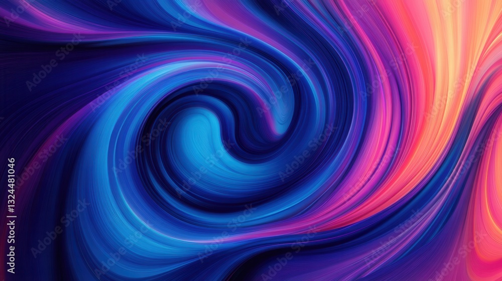 Poster colorful swirling patterns create a dynamic and balanced abstract background that captivates the vie