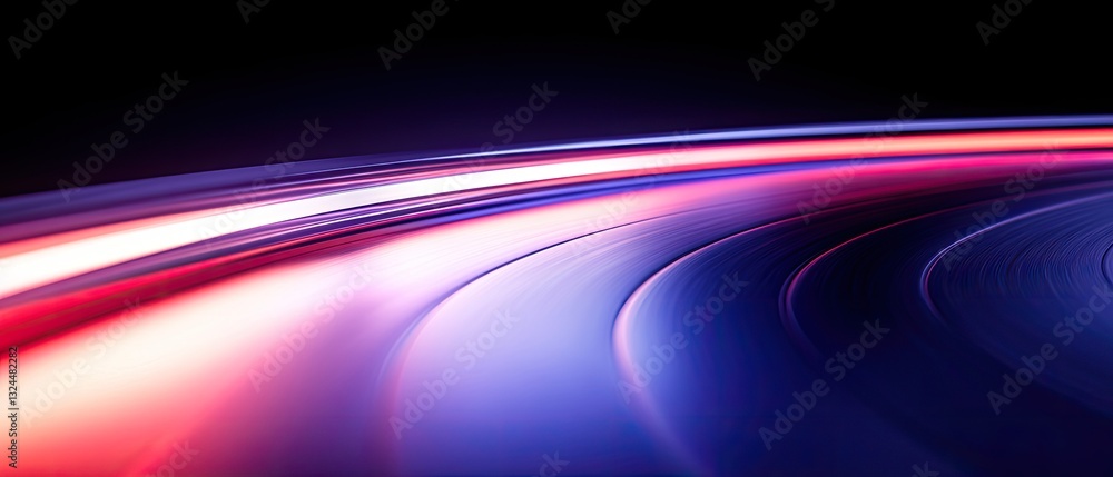 Poster a dynamic image showcasing colorful light trails against a dark background, creating a sense of move