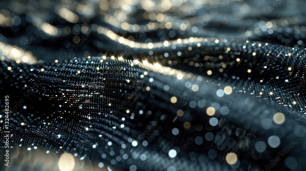 Poster modern material features soft-lit rubber granules, enhancing its texture and style in any setting