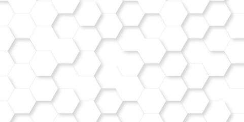Fototapeta premium Vector white hexagonal background. Luxury White Pattern. wallpaper Illustration. Futuristic abstract honeycomb mosaic white background. geometric mesh cell texture. modern futuristic wallpaper.
