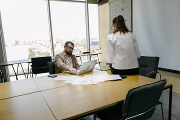 office workers working together