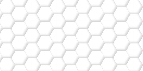 Naklejka premium Vector white hexagonal background. Luxury White Pattern. wallpaper Illustration. Futuristic abstract honeycomb mosaic white background. geometric mesh cell texture. modern futuristic wallpaper.