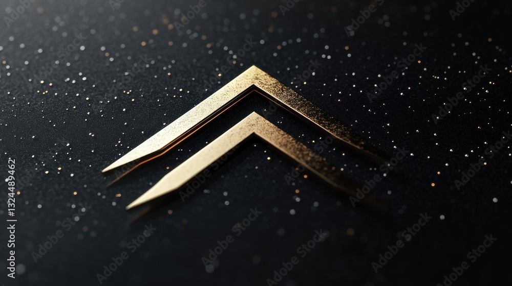 Poster minimalist line arrow with upward trajectory, clean logomark design symbolizing growth and progress.