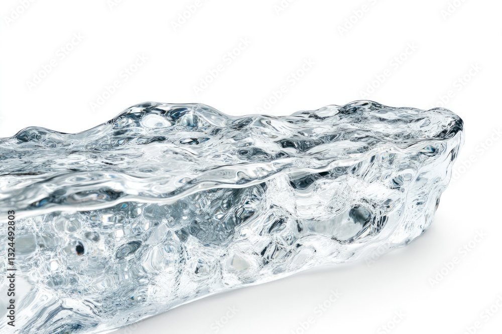 Poster crystal clear sea water with a soft undulating surface, showing subtle patterns of movement and ligh