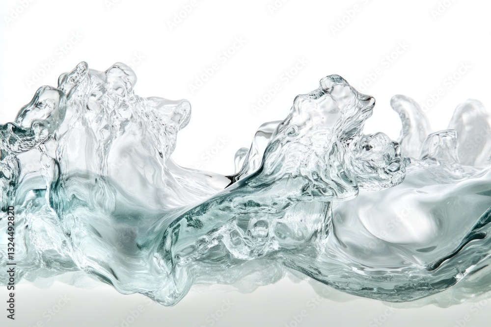 Poster crystal clear sea water with a soft undulating surface, showing subtle patterns of movement and ligh