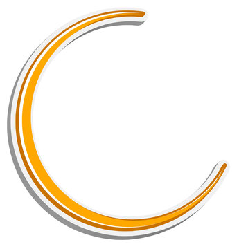 Minimalist Crescent Shape for Celestial Designs