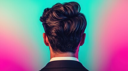 Rockabilly hairstyle with slickedback sides and voluminous quiff