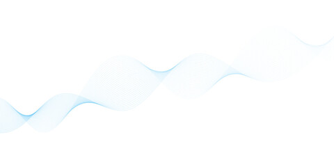 Abstract vector background with blue wavy lines. Blue wave background. Blue lines vector illustration. Curved wave. Abstract wave element.	