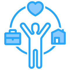 Obraz premium Work Life Balance Icon