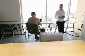 office workers working together