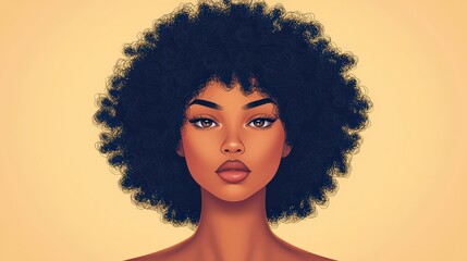 Voluminous afro with golden highlights showcases natural beauty trends