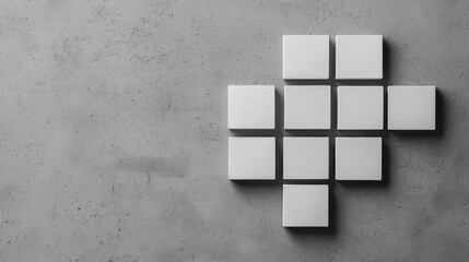 Minimalist album grid layout with monochrome tones and structured spacing, Music Streaming, Minimalist music library