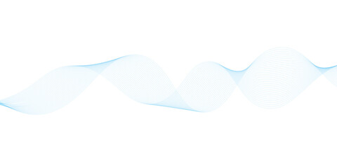 Abstract vector background with blue wavy lines. Blue wave background. Blue lines vector illustration. Curved wave. Abstract wave element.	
