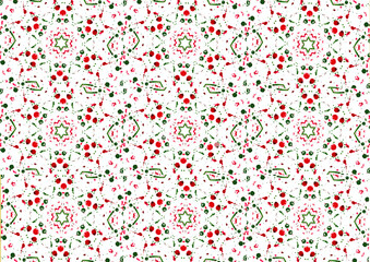 A drawing created with drops of watercolor paint of different shades and repeated several times in the GIMP photo editor. Created with GIMP