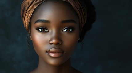 Fototapeta premium Generative AI. A beautiful african woman