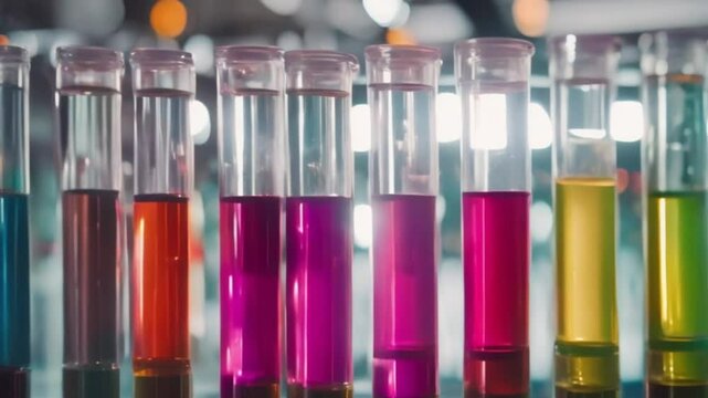 chemical liquid in a beaker glass in the laboratory