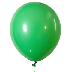 Green Balloon Isolated on Transparent Background