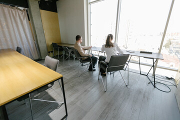 office workers working together