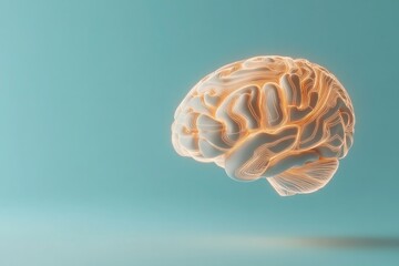 3d-generated futuristic brain composed of luminous circuits dynamically forming ai-powered pathways deep cybernetic