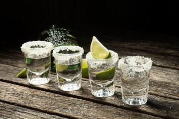 Four Shots of Blanco Tequila