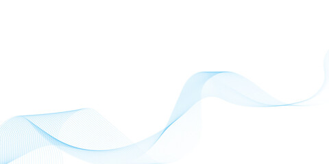 Abstract vector background with blue wavy lines. Blue wave background. Blue lines vector illustration. Curved wave. Abstract wave element.	