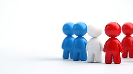 Three people in a staggered row, study in visual arrangement and human connection